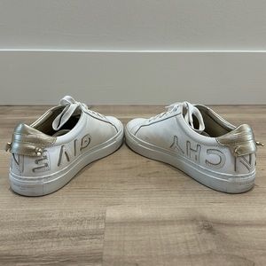 Givenchy White and Gold Sneakers
